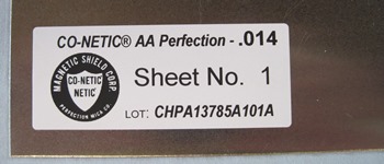 Co-NETIC® AA Perfection Annealed Sheet